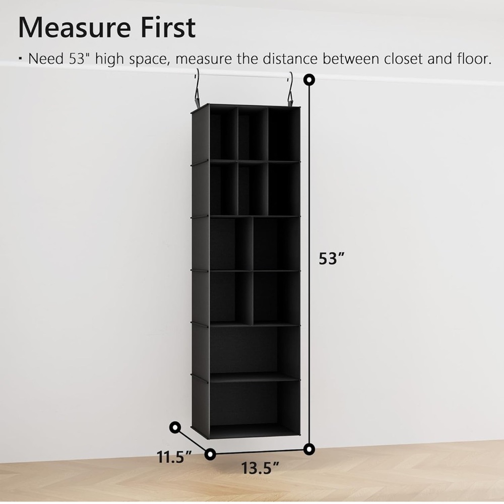 Hanging closet organizer